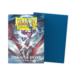 Dragon Shield Matte Dual Sleeve 100ct - Cobalt & Silver
