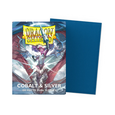 Dragon Shield Matte Dual Sleeve 100ct - Cobalt & Silver