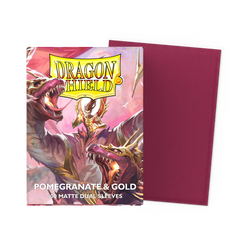 Dragon Shield Matte Dual Sleeve 100ct - Pomegranate & Gold