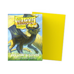 Dragon Shield Matte Dual Sleeve 100ct - Yellow & Silver