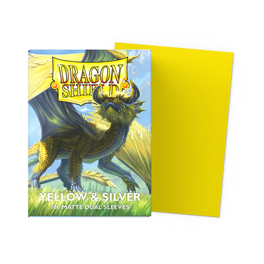 Dragon Shield Matte Dual Sleeve 100ct - Yellow & Silver
