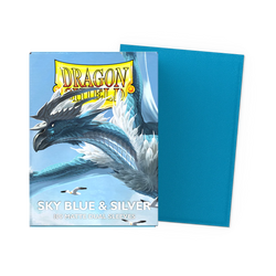 Dragon Shield Matte Dual Sleeve 100ct - Sky Blue & Silver