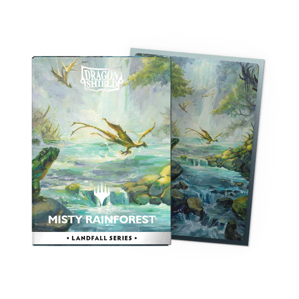Dragon Shield - Matte Dual Art Sleeve 100ct - Landfall Series - Misty Rainforest