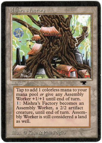 Scan HV-0102 - Mishra's Factory (Light Green) - Antiquities