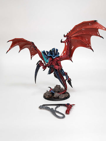 TYRANIDS - WINGED HIVE TYRANT - WELL PAINTED AND MAGNETIZED - WARHAMMER 40K