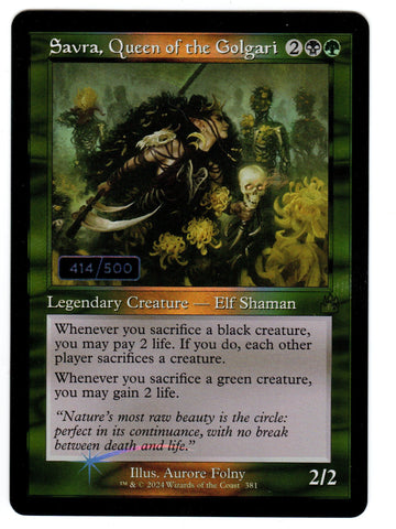 Scan #648 - Savra, Queen of the Golgari (serialized #414/500) - Ravnica Remastered