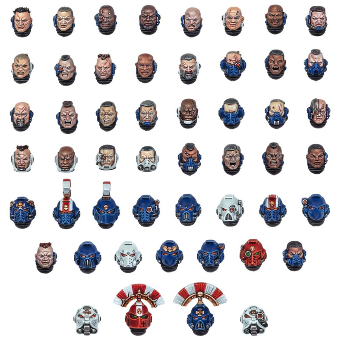 Space Marine Heads