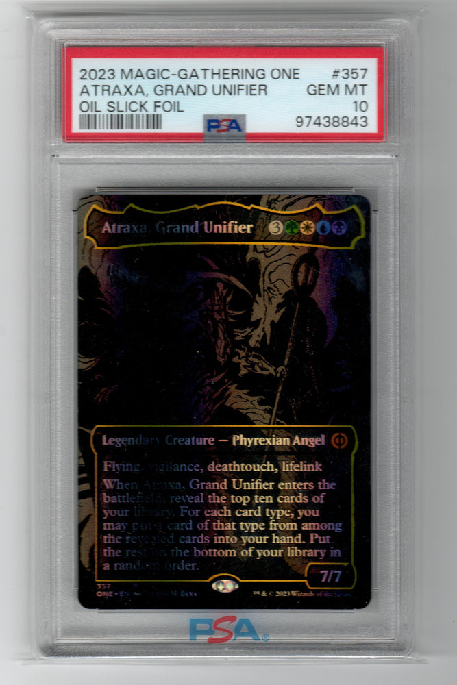 Scan #626 - Atraxa, Grand Unifier (Oil Slick Raised Foil) (PSA 10)