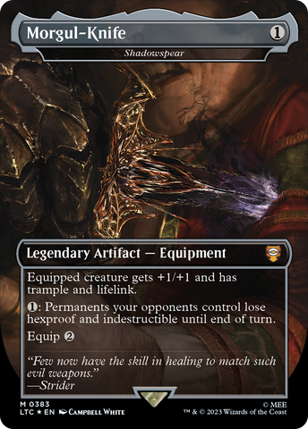 Morgul-Knife - Shadowspear (Borderless) (Surge Foil) [The Lord of the Rings: Tales of Middle-Earth Commander]