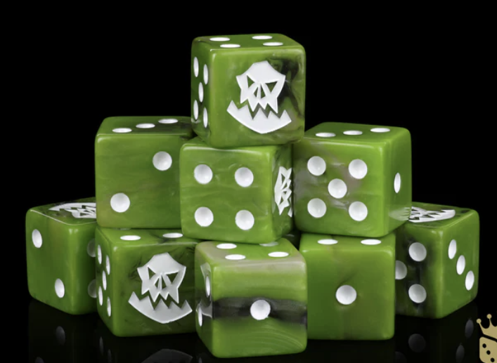 Baron of Dice - Orc Dice - White