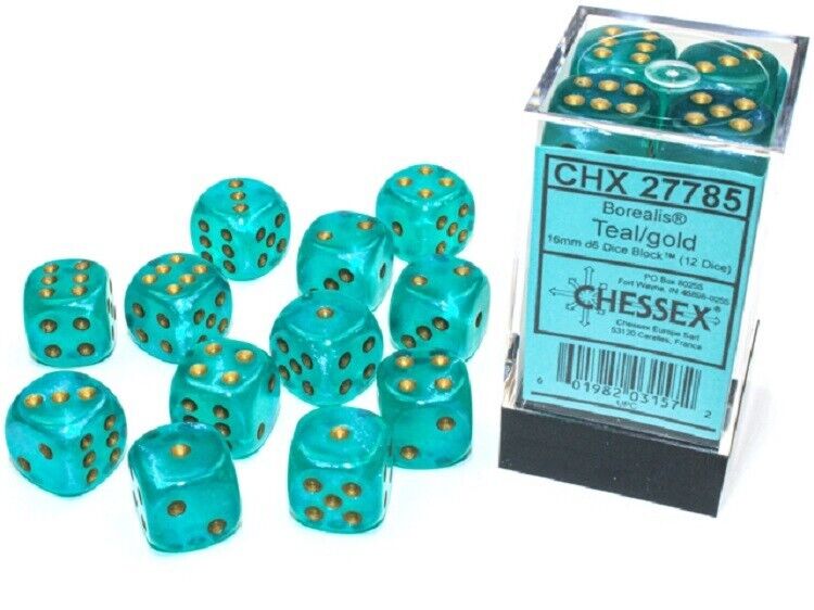 Chessex Borealis D6 12pack Dice