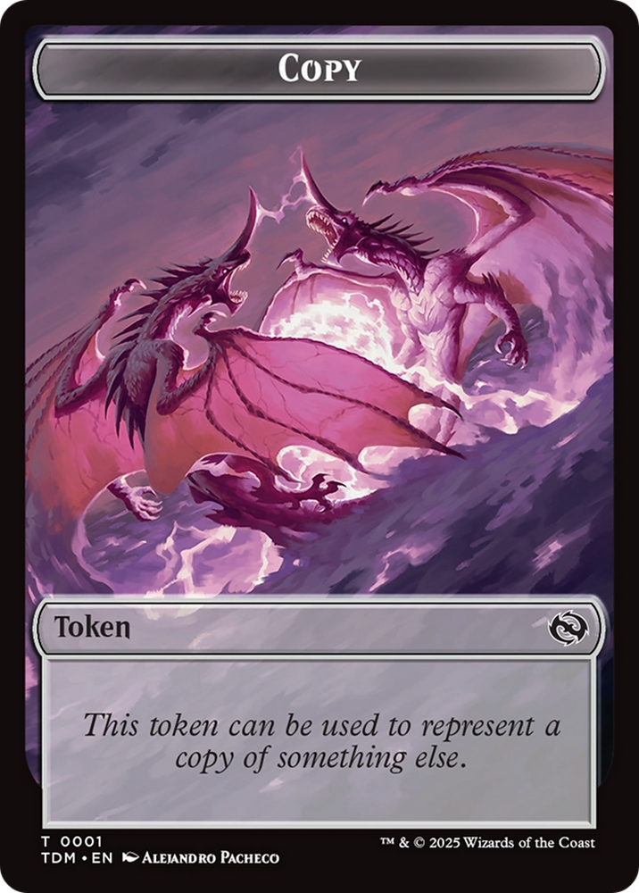 Karox Bladewing // Copy Double-Sided Token [Tarkir: Dragonstorm Commander Tokens]