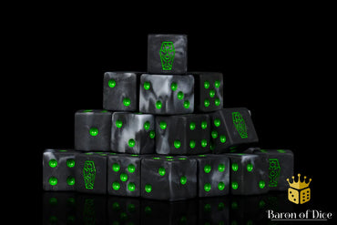 Baron of Dice - Day of The Dead Dice - Green Coffin