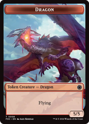 Dragon (0008) // Treasure Double-Sided Token [Foundations Commander Tokens]