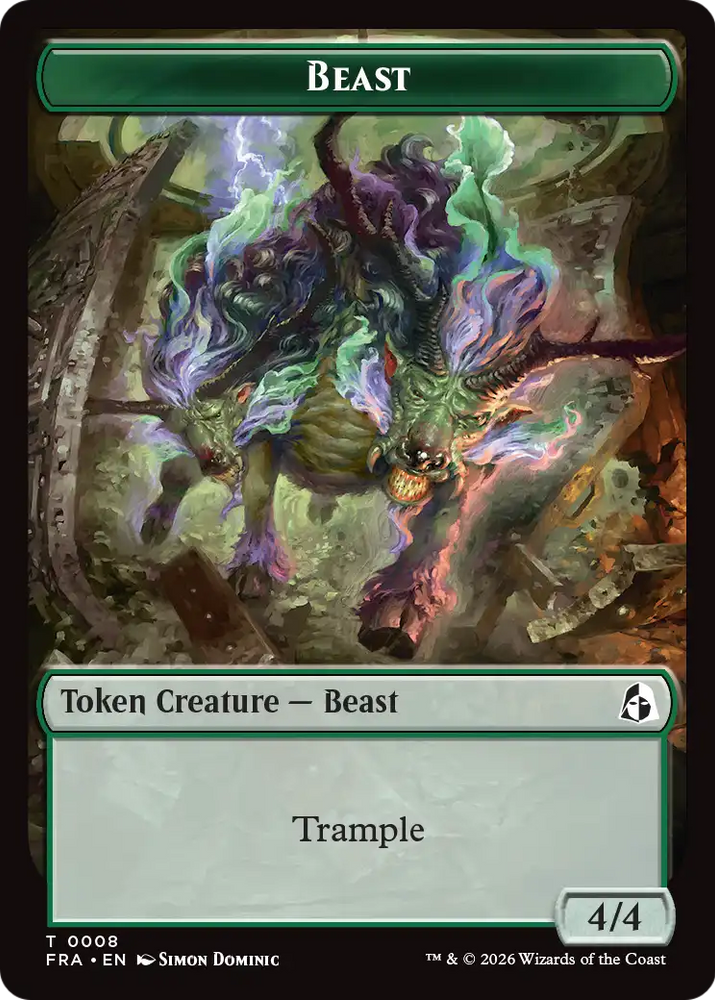 Sculpture Treasure // Beast Double-Sided Token [Reality Fracture Tokens]