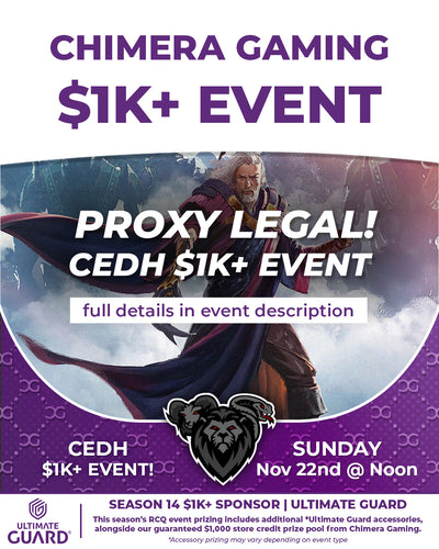 Season 14 CEDH | $1K+ | PROXY LEGAL! Ticket - Sun, Nov 22 2026