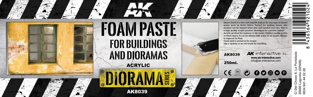 AK Interactive - Foam Texturizer & Sealer for Buildings and Dioramas - 250ml AK8039