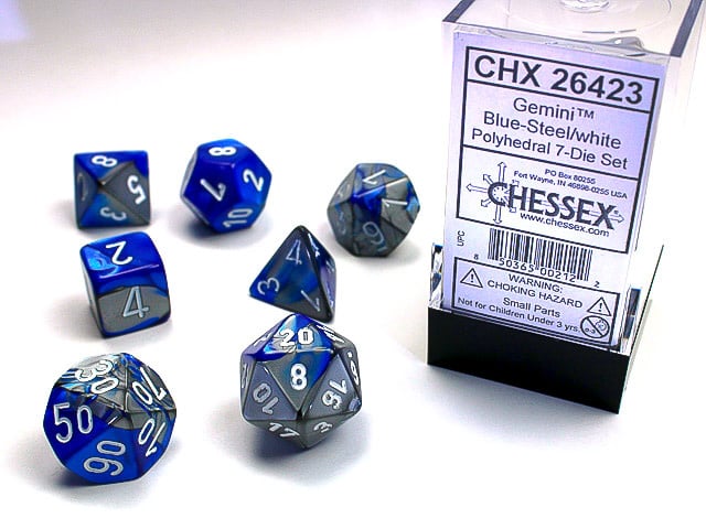 Chessex Gemini Polyhedral 7 Die Set