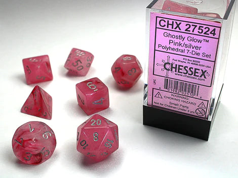 Chessex Ghostly Glow Polyhedral 7 Die Set