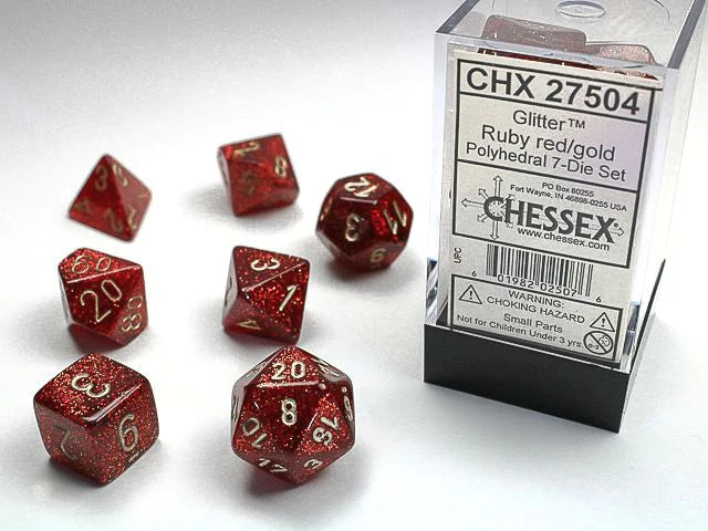Chessex Glitter Polyhedral 7 Die Set
