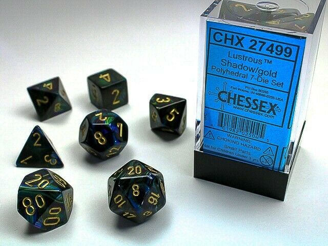 Chessex Lustrous Polyhedral 7 Die Set
