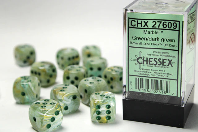 Chessex Marble D6 12pack Dice