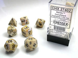 Chessex Marble Polyhedral 7 Die Set