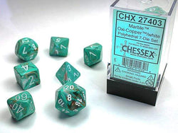 Chessex Marble Polyhedral 7 Die Set
