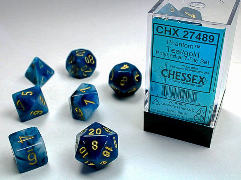 Chessex Phantom Polyhedral 7 Die Set