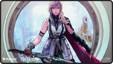 Ultra Pro - Black Stitched Premium Playmat - MTG Universes Beyond: Final Fantasy - Lightning, Army of One