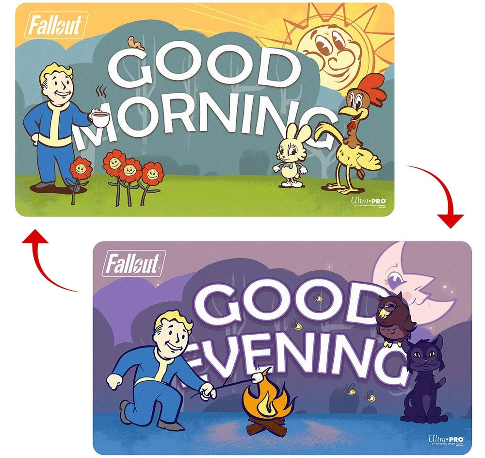 Ultra Pro - Double Sided Playmat - Fallout: Vault Boy Good Morning/Good Evening