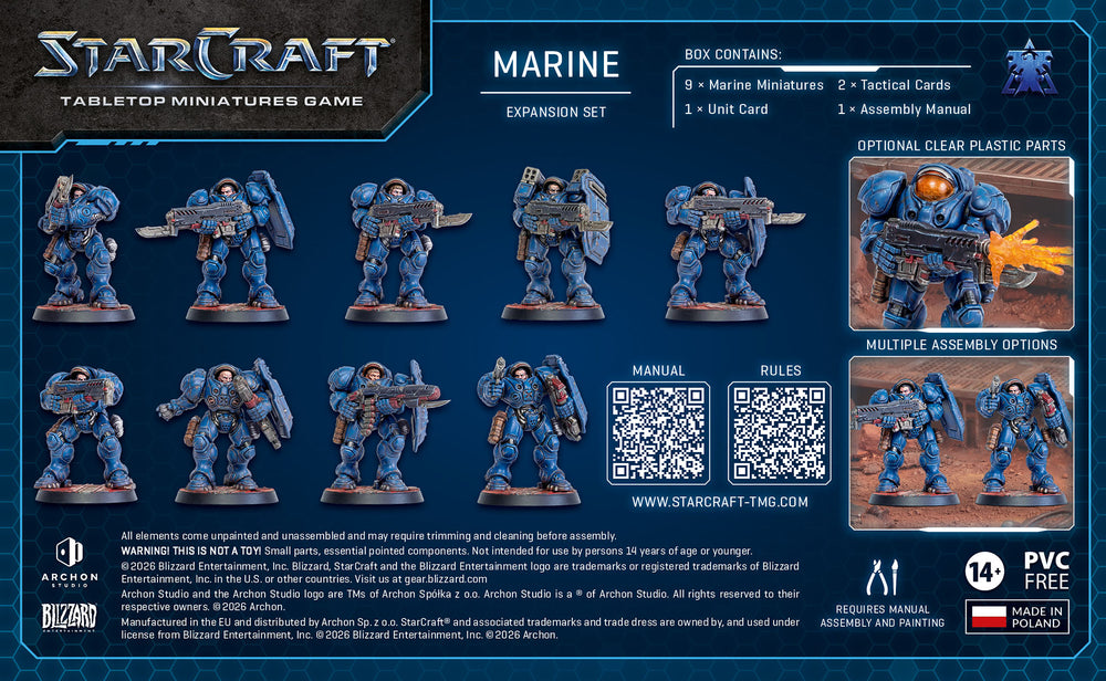 StarCraft: Tabletop Miniatures Game - Terran: Marine Expansion Set [PREORDER] (Available August 24th)