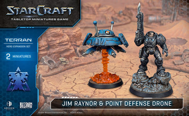 StarCraft: Tabletop Miniatures Game - Terran: Jim Raynor & Point Defense Drone Expansion Set [PREORDER] (Available August 24th)
