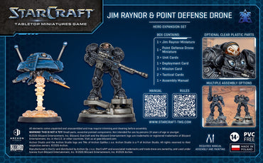 StarCraft: Tabletop Miniatures Game - Terran: Jim Raynor & Point Defense Drone Expansion Set [PREORDER] (Available August 24th)