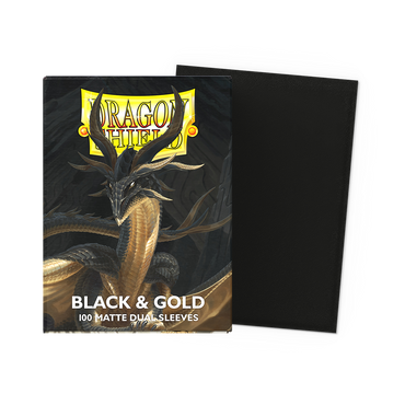 Dragon Shield Matte Dual Sleeve 100ct - Black & Gold