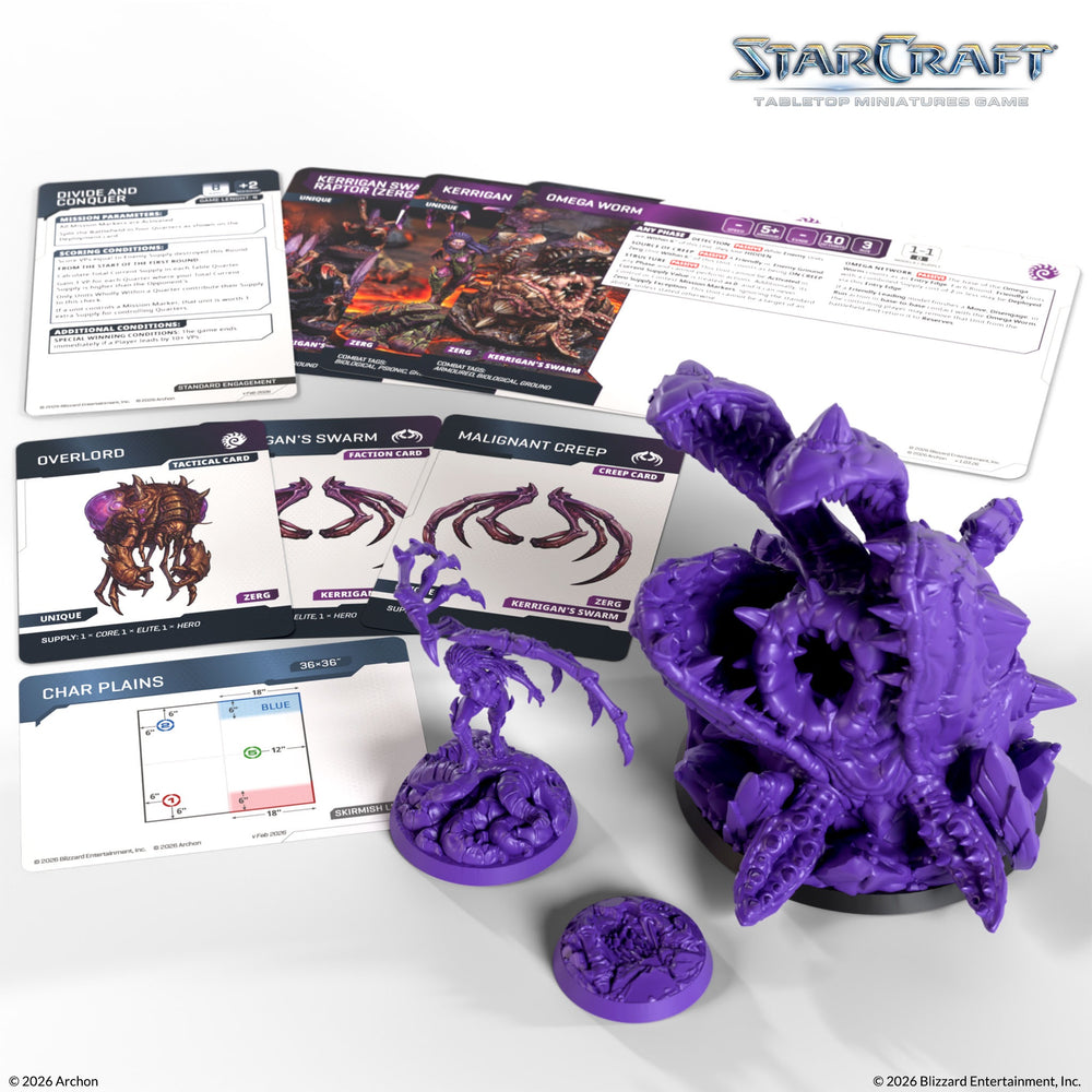 StarCraft: Tabletop Miniatures Game - Zerg: Kerrigan & Omega Worm Expansion Set