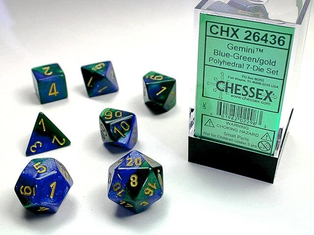 Chessex Gemini Polyhedral 7 Die Set