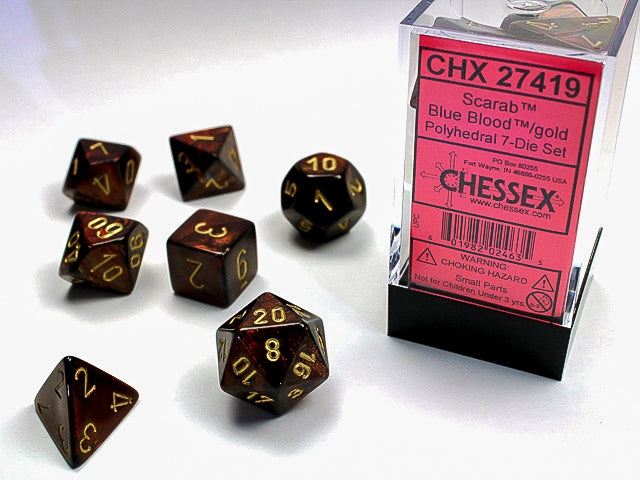Chessex Scarab Polyhedral 7 Die Set