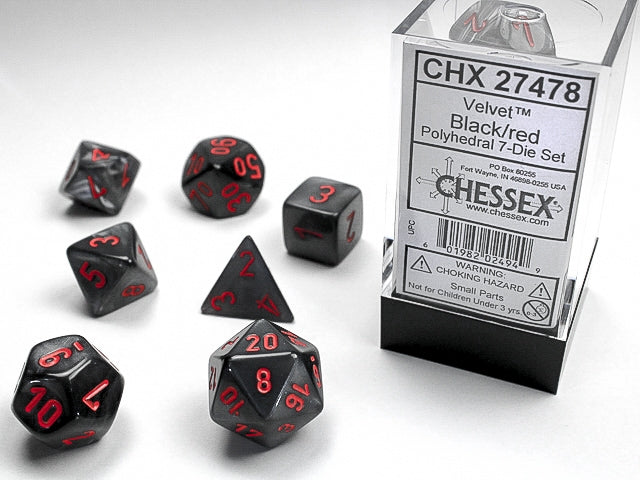 Chessex Velvet Polyhedral 7 Die Set