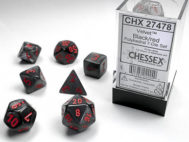 Chessex Velvet Polyhedral 7 Die Set