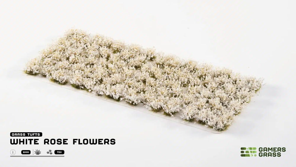 Gamers Grass - White Rose Flowers (6mm)