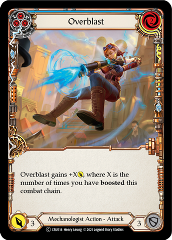 Overblast (Blue) [U-CRU114] (Crucible of War Unlimited)  Unlimited Rainbow Foil