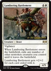 Lumbering Battlement [Ravnica Allegiance Promos]