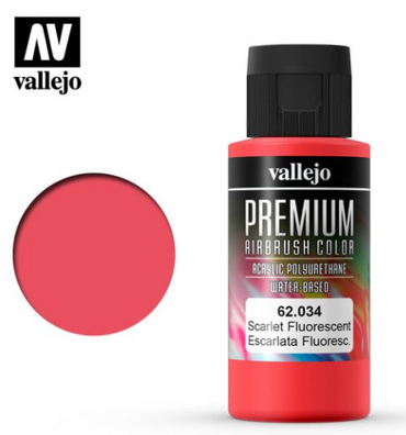 Fluorescent Scarlet Vallejo Premium Airbrush Color