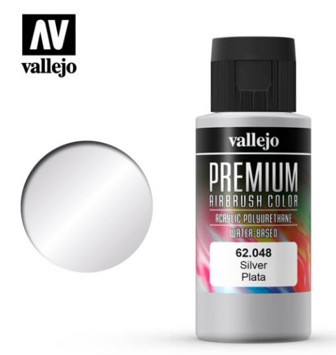 Silver Vallejo Premium Airbrush Color