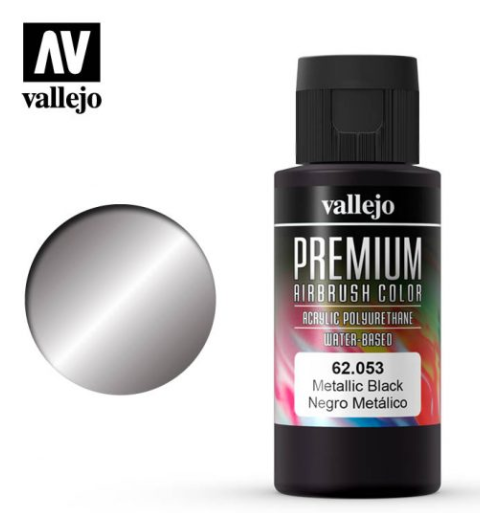 Metallic Black Vallejo Premium Airbrush Color