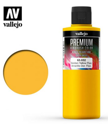 Fluorescent Golden Yellow Vallejo Premium Airbrush Color
