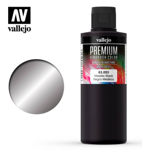 Metallic Black Vallejo Premium Airbrush Color