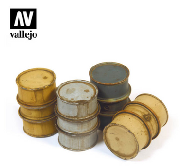 German Fuel Drums (#1) Vallejo Scenics