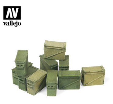 Large Ammo Boxes 12,7 mm. Vallejo Scenics